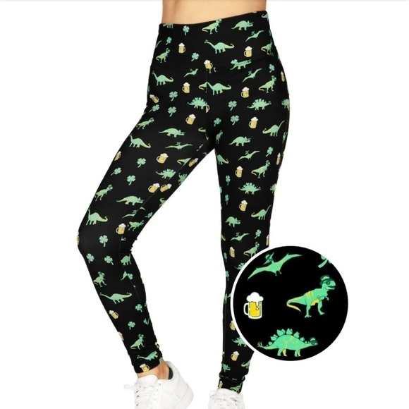 Tipsy Elves DRINKOSAURUS REX HIGH WAISTED LEGGINGS - Picture 1 of 9